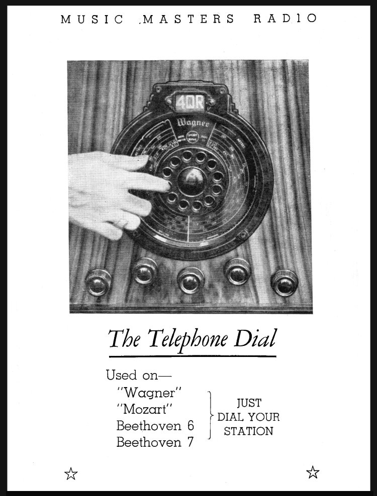 Music Masters catalogue - Telephone dial