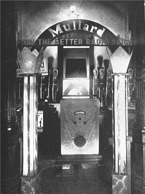 Mullard's stand at the 1933 Radio Exhibition