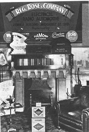 The Reg Rose stand at the 1933 Radio Exhibition
